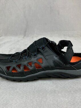 Merrell Mens Sandals 10.5 Black All Out Blaze Sieve Water Shoes Bungee J343108C